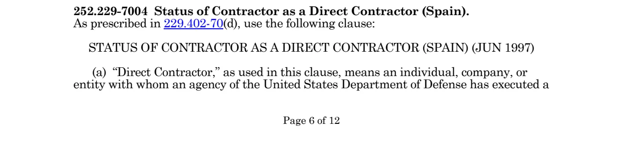 Source page for 252.229-7004