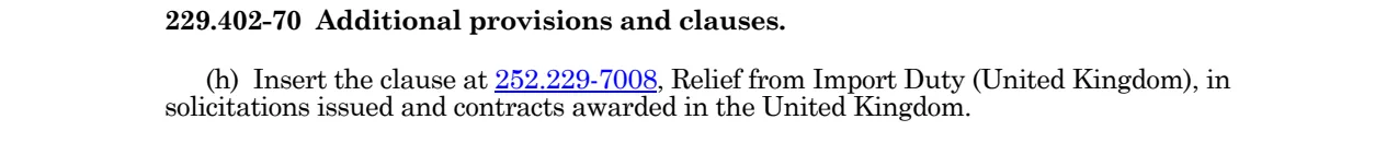 Prescription for 252.229-7008