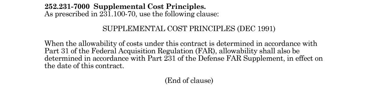 Source page for 252.231-7000