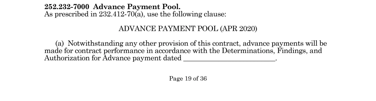 Source page for 252.232-7000