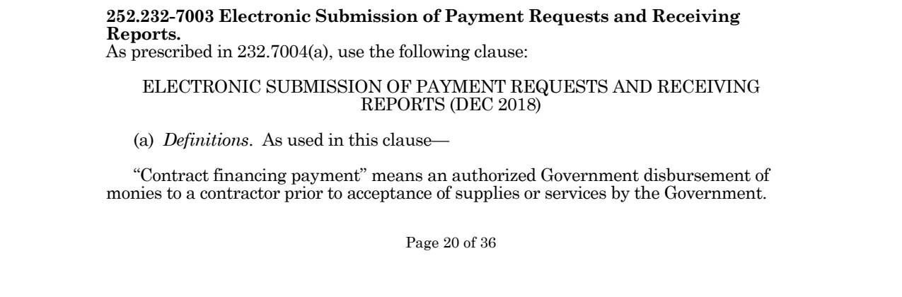 Source page for 252.232-7003