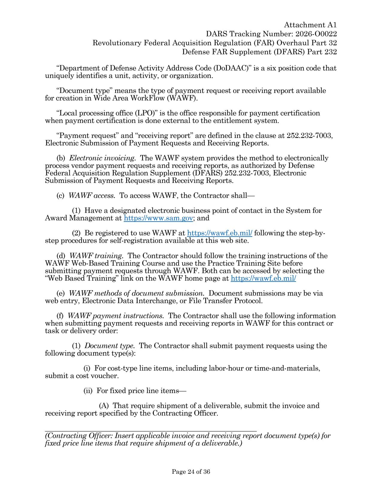 Source page for 252.232-7006