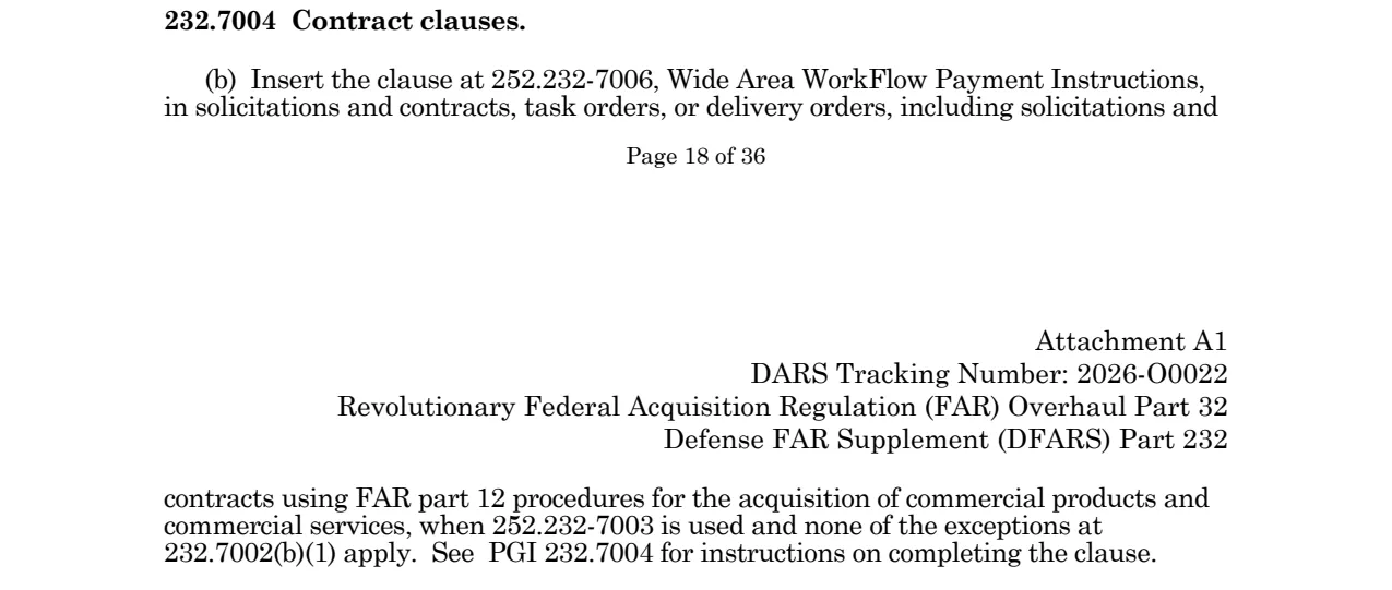 Prescription for 252.232-7006