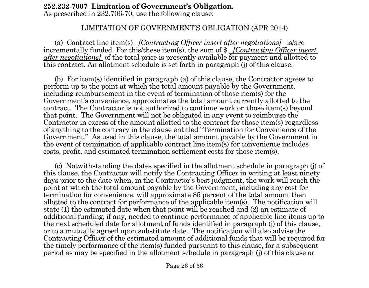 Source page for 252.232-7007