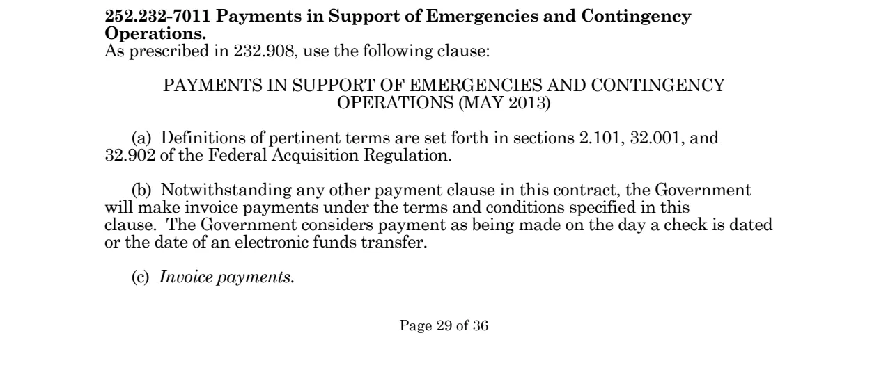 Source page for 252.232-7011