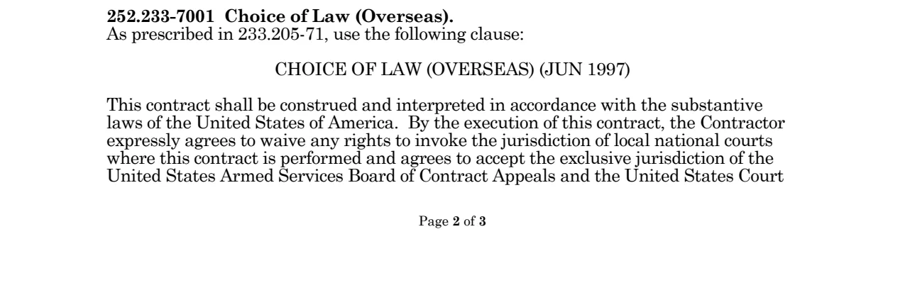 Source page for 252.233-7001