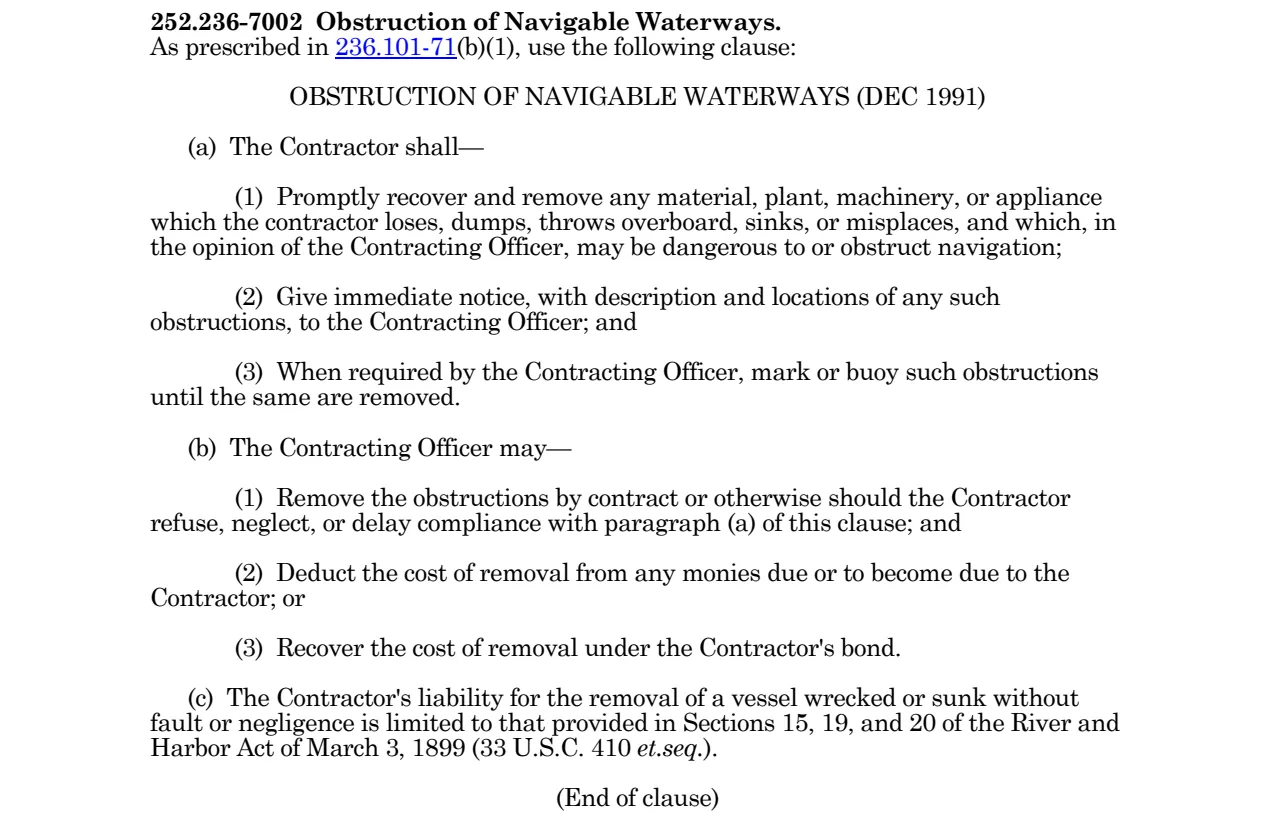 Source page for 252.236-7002