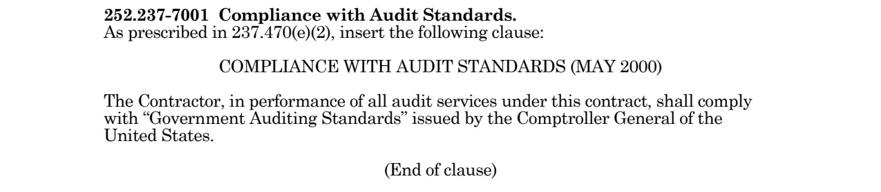 Source page for 252.237-7001