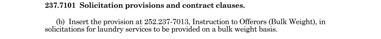 Prescription for 252.237-7013