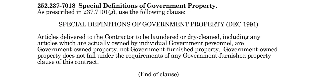 Source page for 252.237-7018
