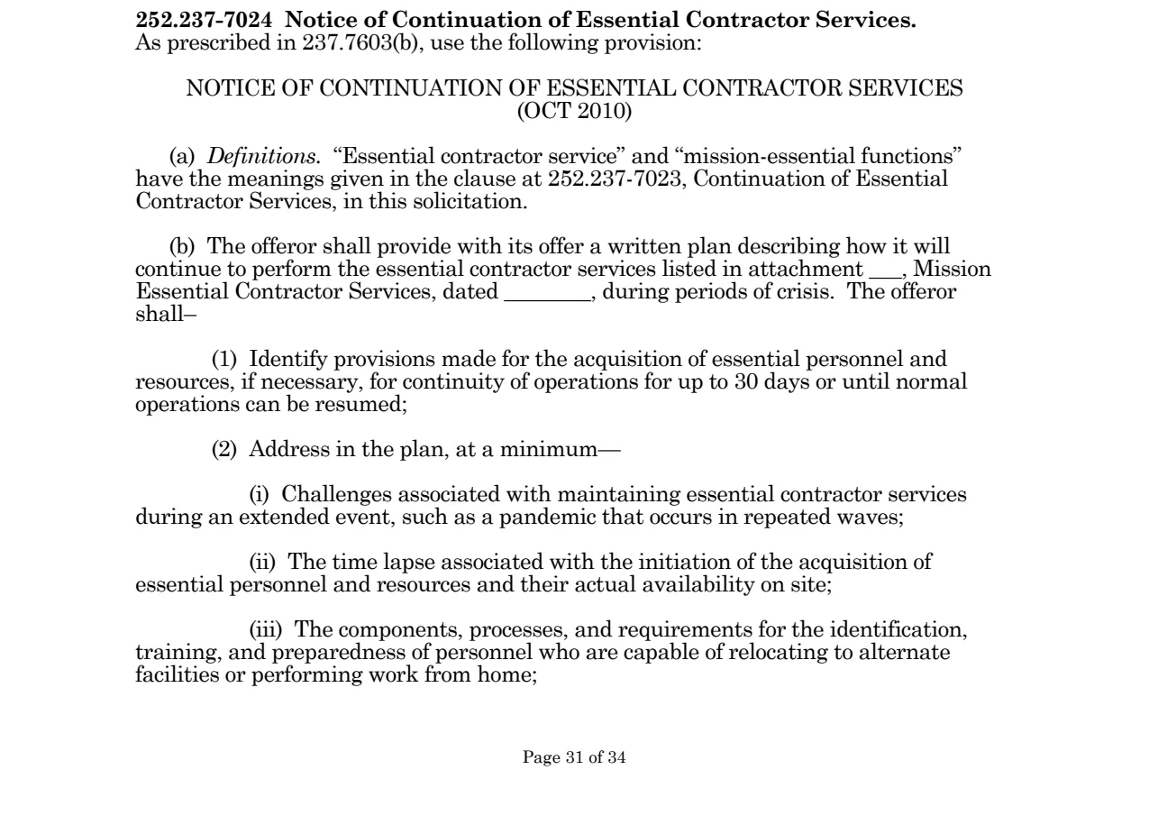 Source page for 252.237-7024