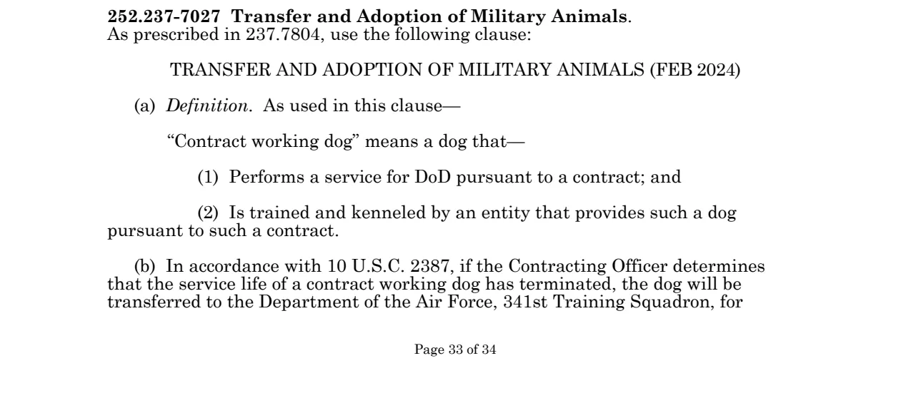 Source page for 252.237-7027