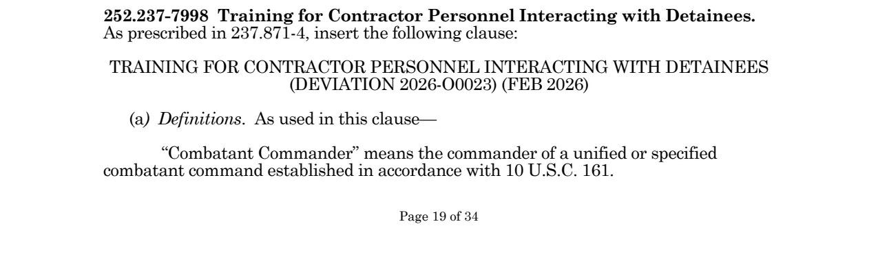 Source page for 252.237-7998