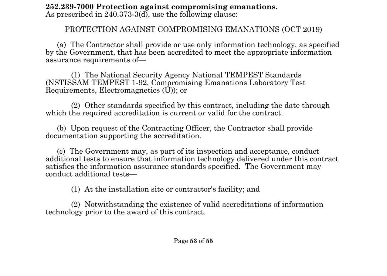 Source page for 252.239-7000