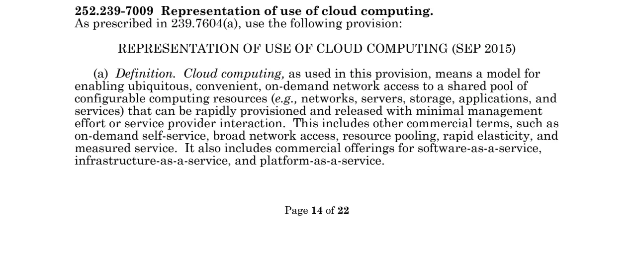 Source page for 252.239-7009