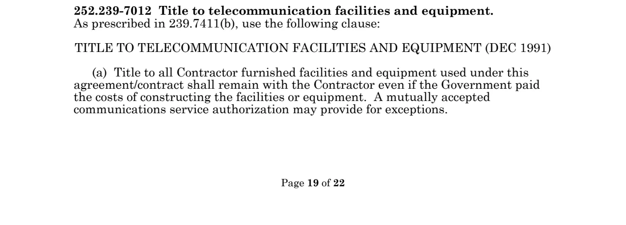 Source page for 252.239-7012