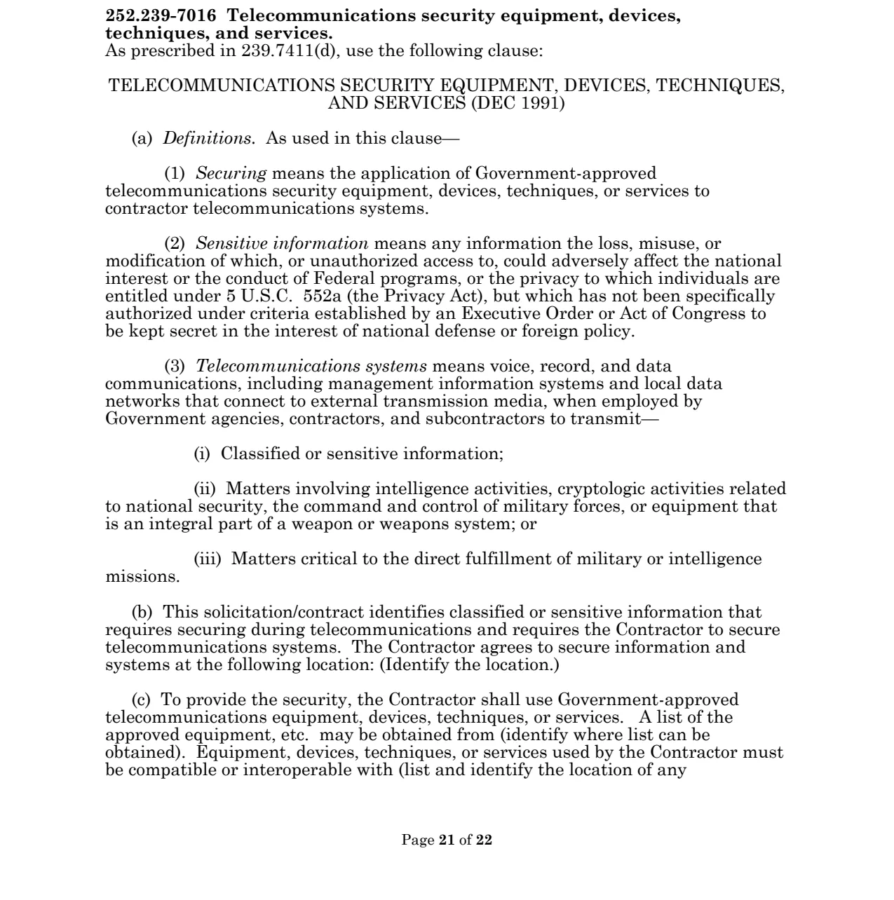 Source page for 252.239-7016