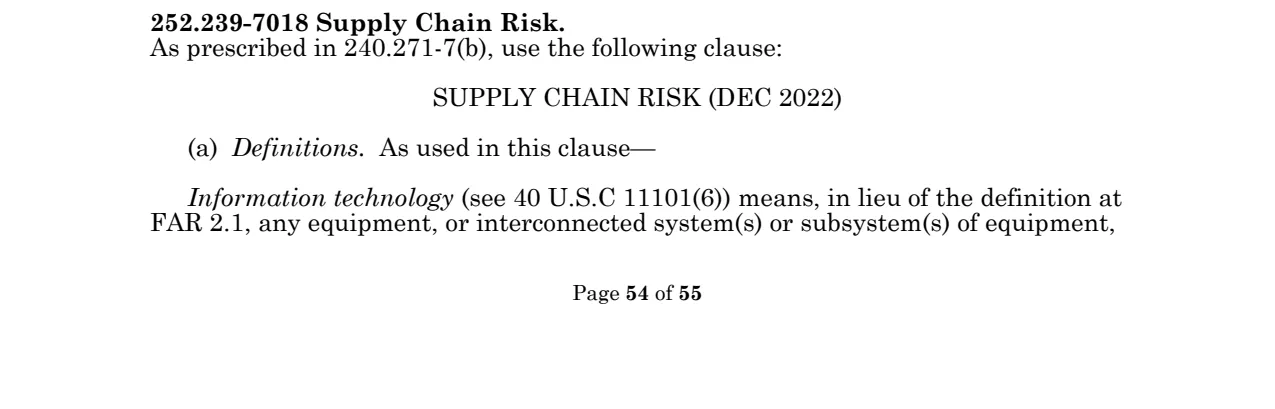 Source page for 252.239-7018