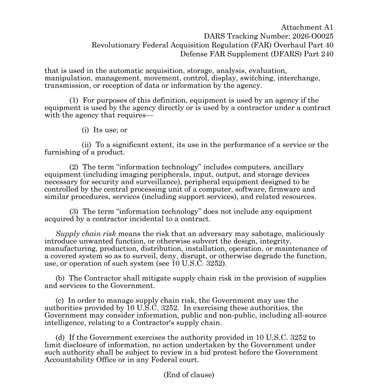 Source page for 252.239-7018