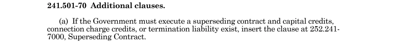 Prescription for 252.241-7000