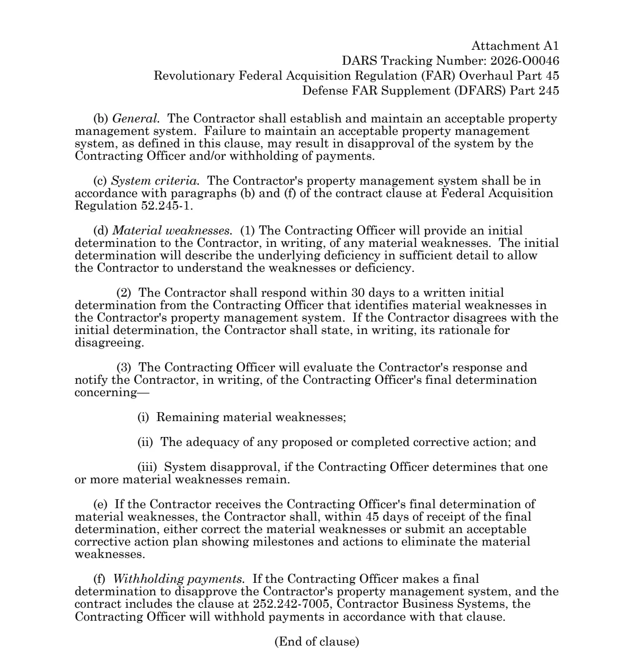 Source page for 252.245-7003