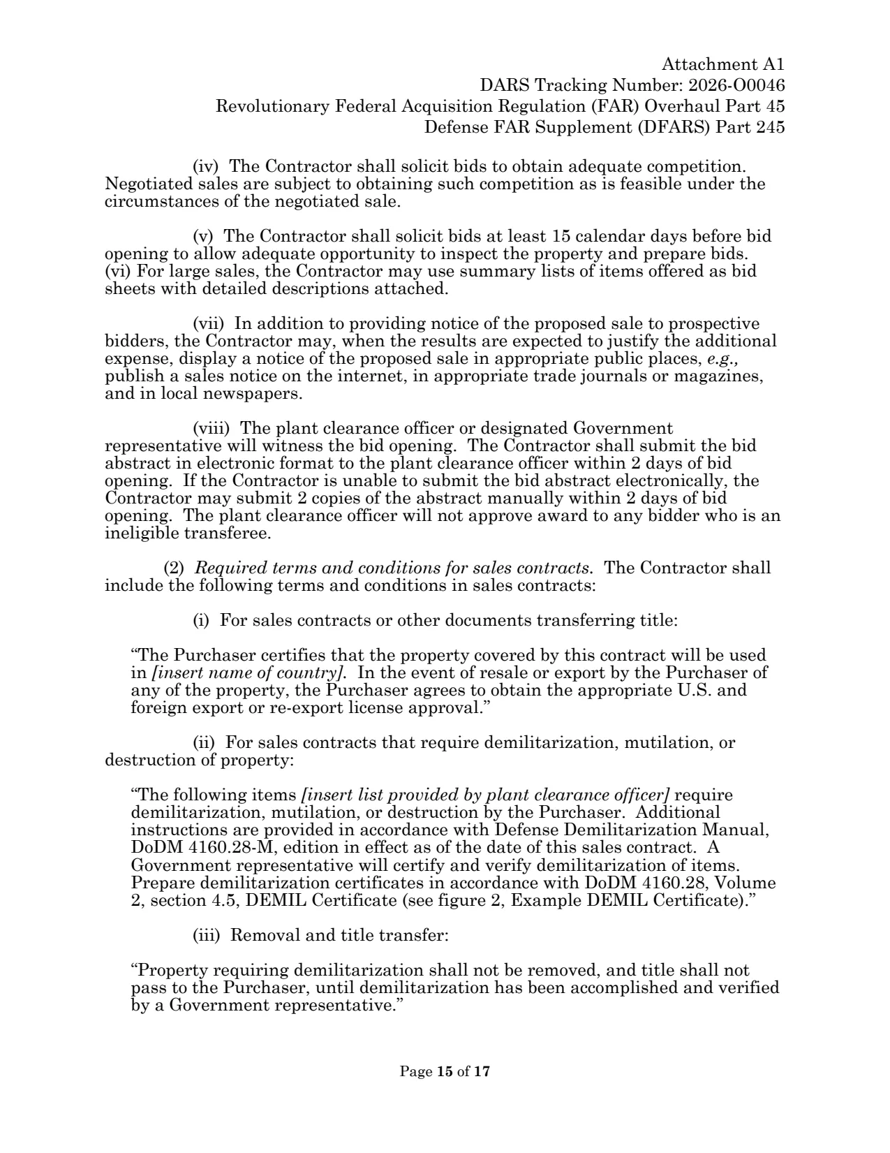 Source page for 252.245-7005
