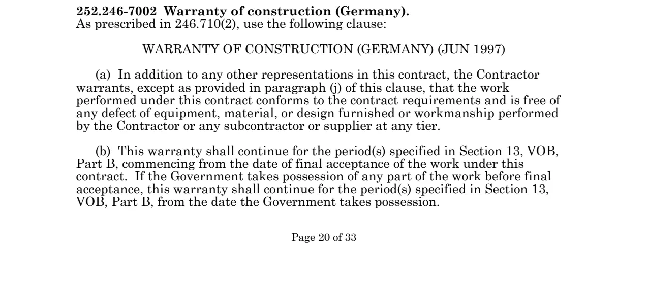Source page for 252.246-7002