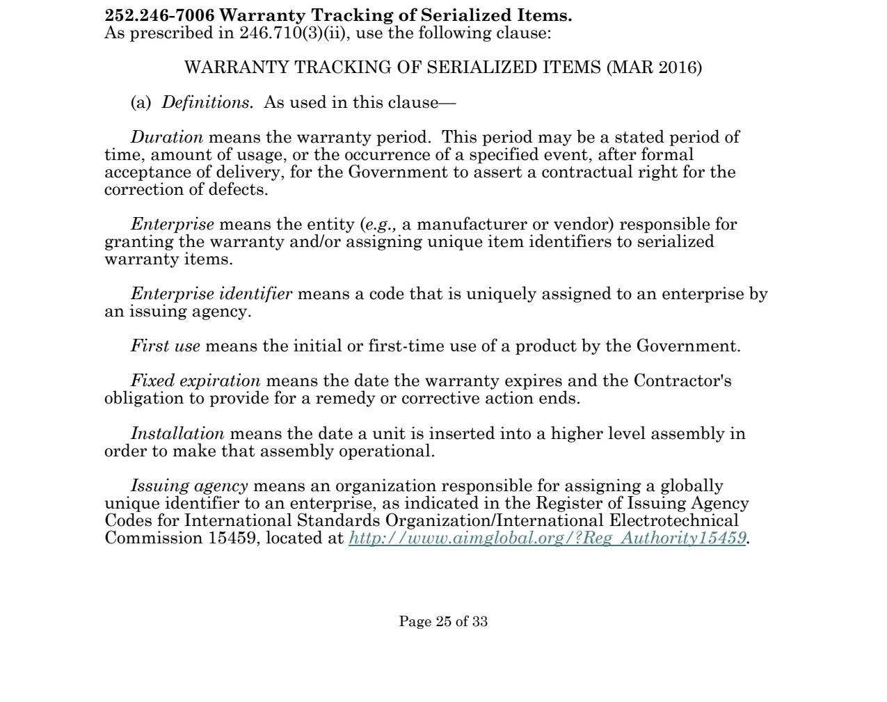 Source page for 252.246-7006