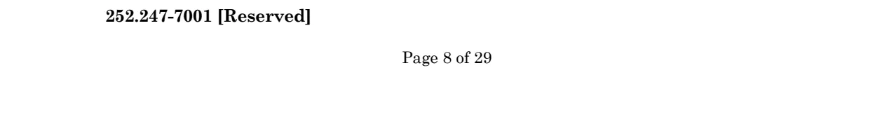 Source page for 252.247-7001