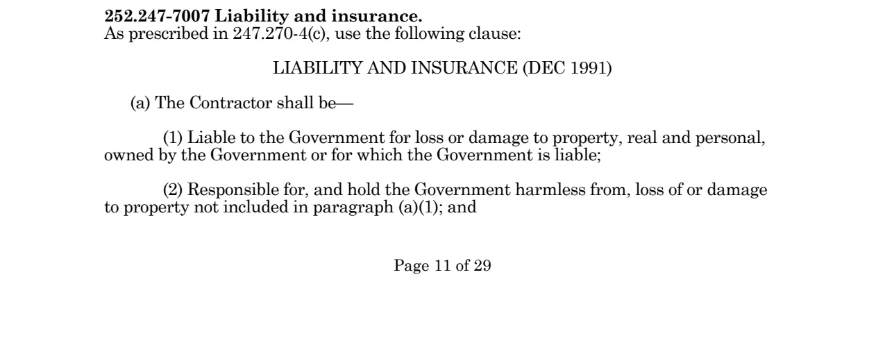 Source page for 252.247-7007