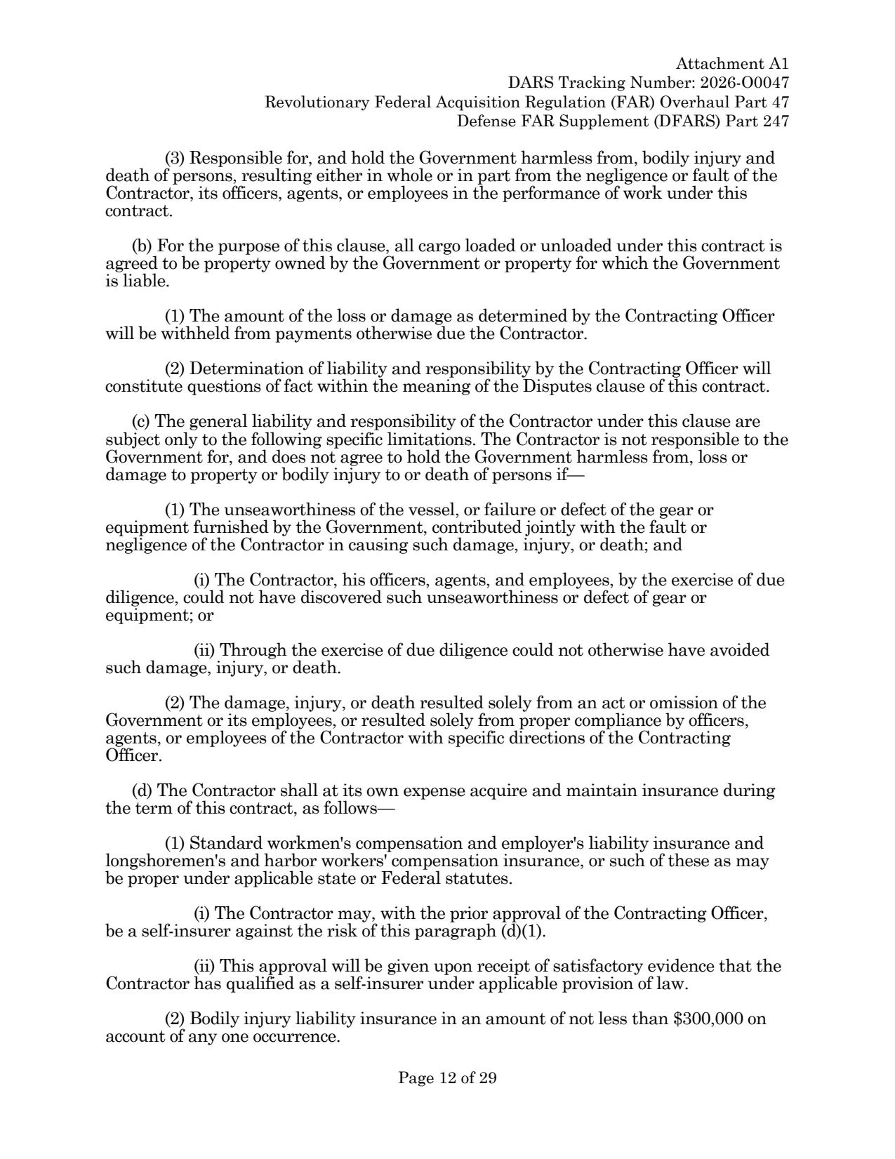 Source page for 252.247-7007