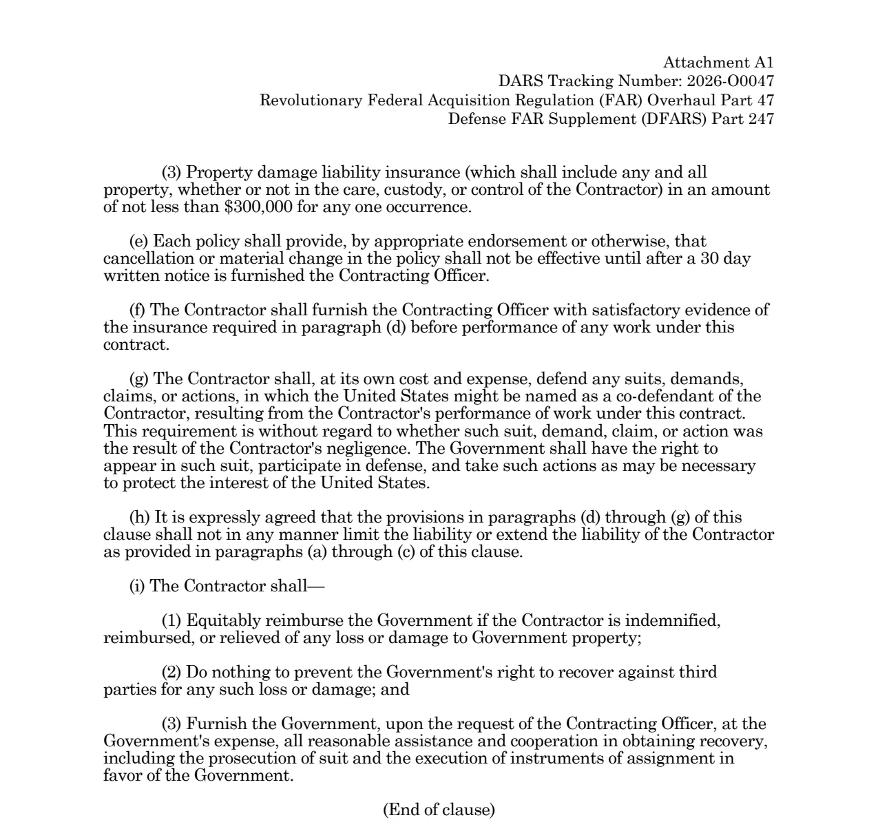 Source page for 252.247-7007