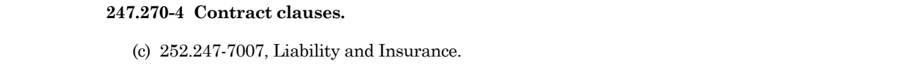 Prescription for 252.247-7007