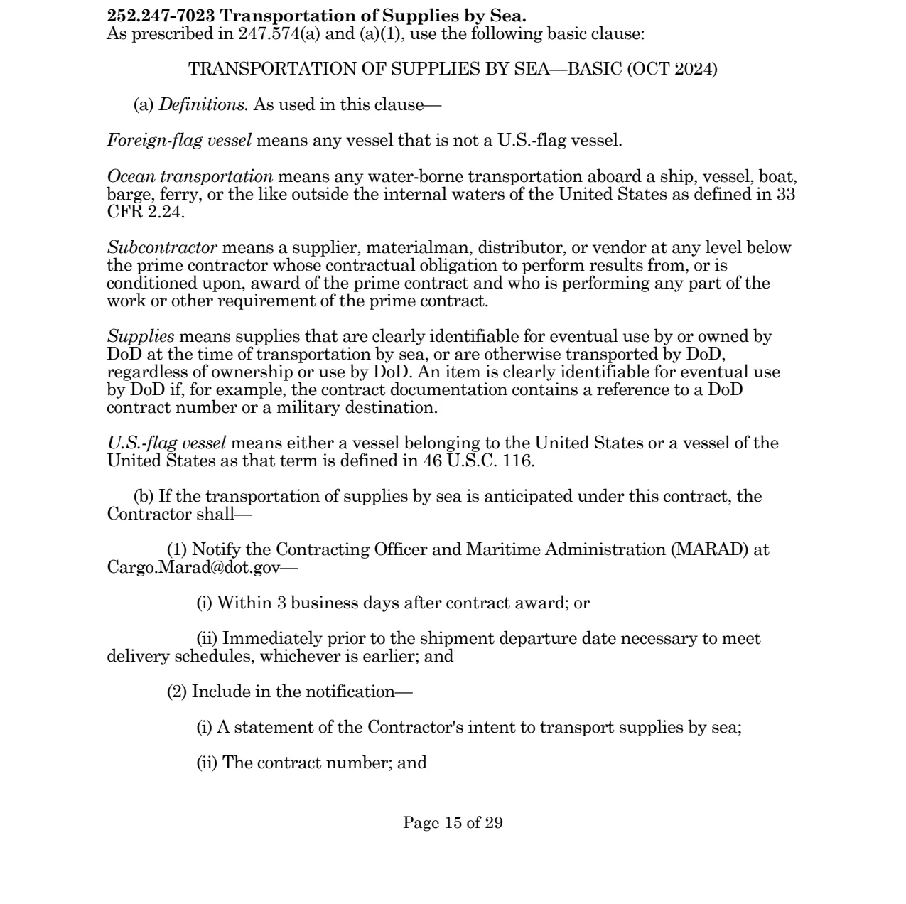 Source page for 252.247-7023