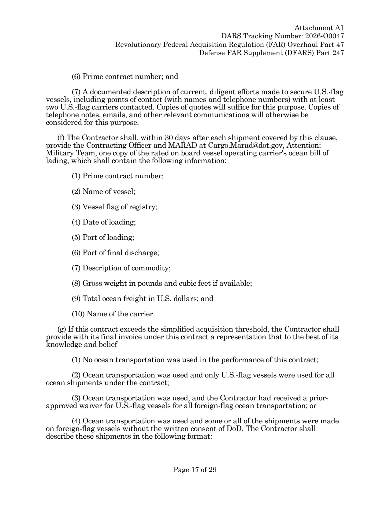 Source page for 252.247-7023