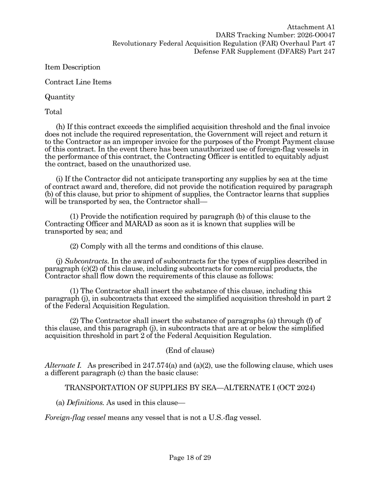 Source page for 252.247-7023