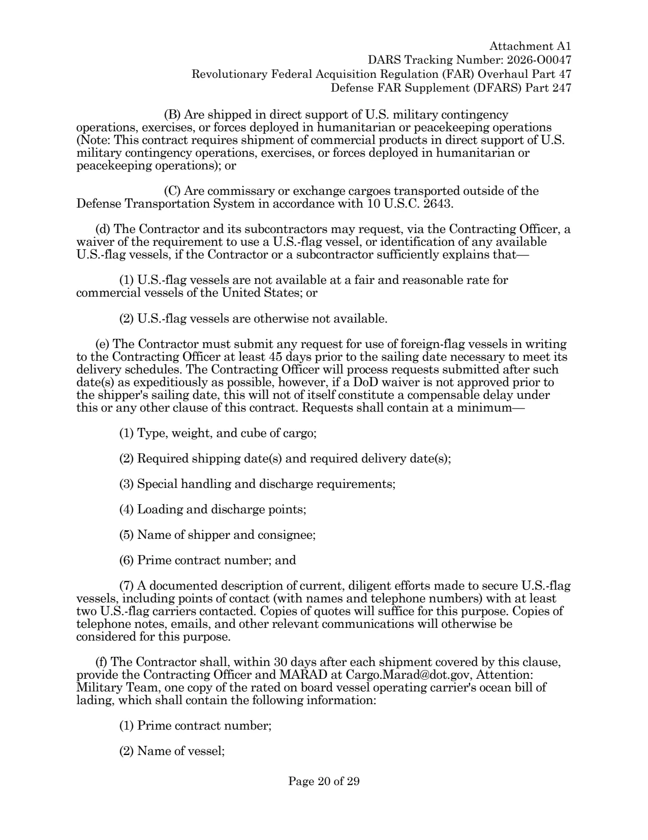 Source page for 252.247-7023
