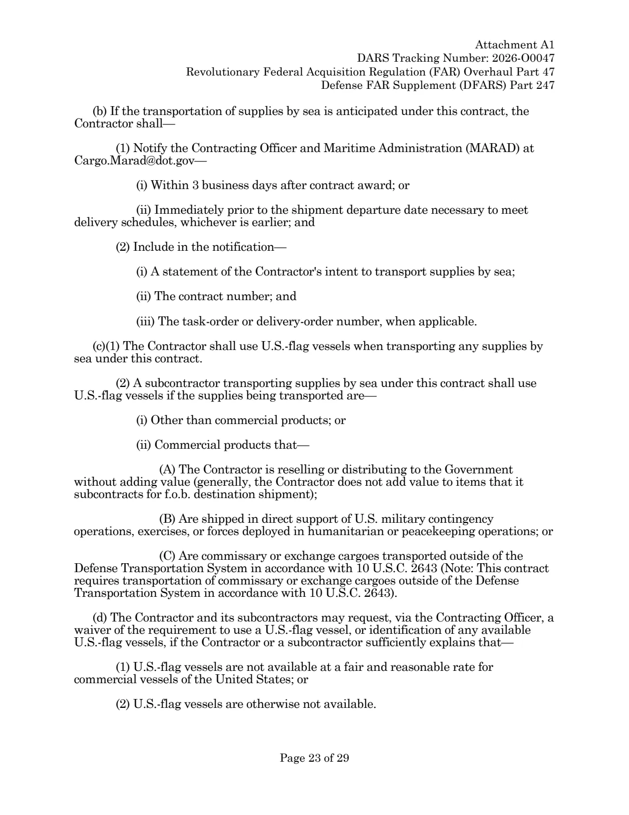 Source page for 252.247-7023