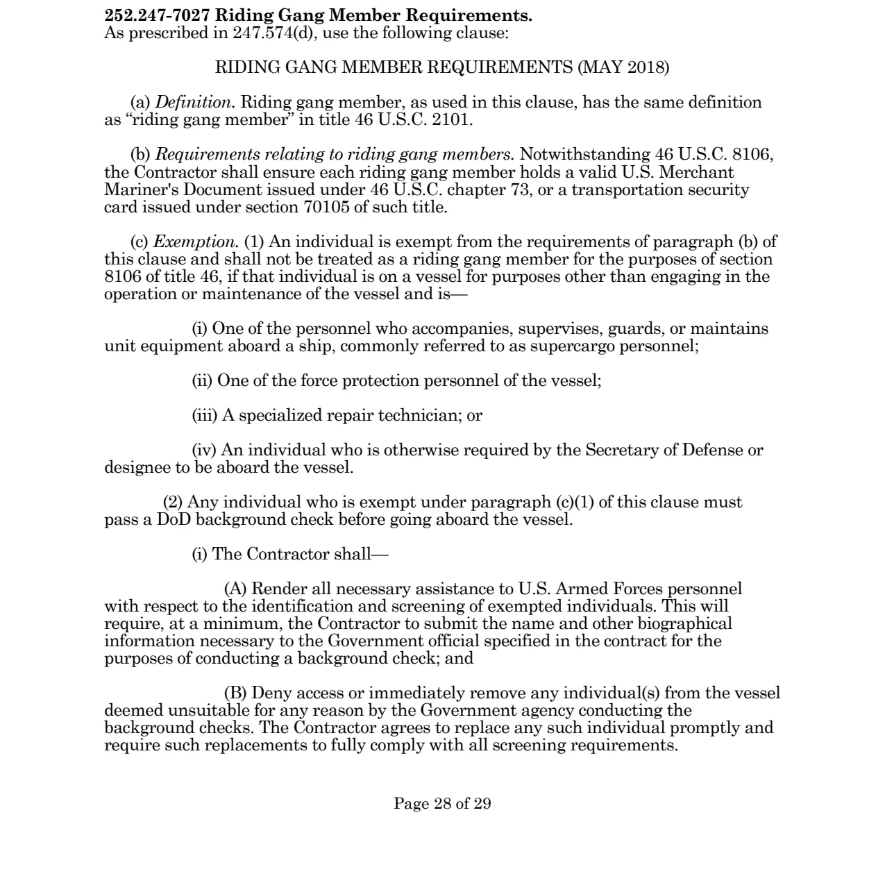 Source page for 252.247-7027