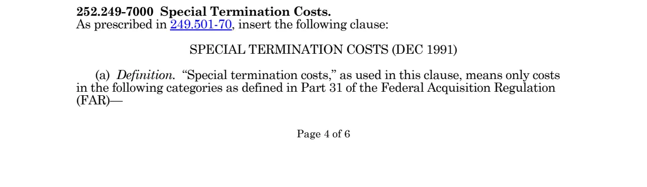 Source page for 252.249-7000