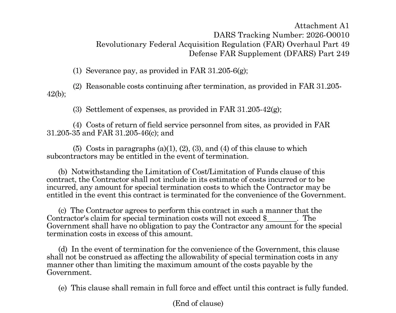 Source page for 252.249-7000